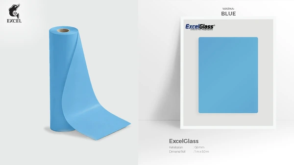 penutup pagar ExcelGlass blue